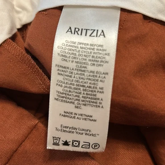 Aritzia Orange/Copper/Rust Effortless Pant - Picture 7 of 8